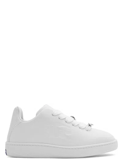 BURBERRY WOMEN'S LEATHER BOX SNEAKERS