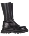 Burberry Women's Leather Jeffy Flatform Chunky Sole Boot (authentic Pre-loved) In Black
