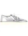 Burberry Women's Leather Kiltie Fringe Detail Slip-on Sneaker (authentic Pre-  Loved) In Silver