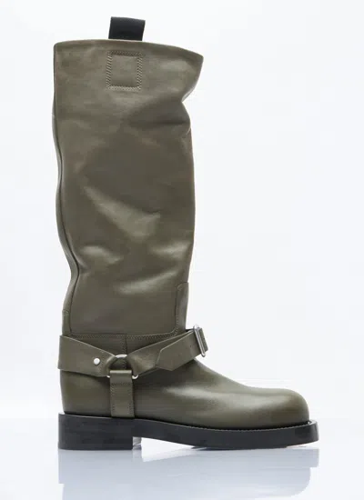 BURBERRY BURBERRY WOMEN LEATHER SADDLE HIGH BOOTS