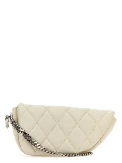 【送料&関税込】Burberry White Leather Shield Lock Shoulder Burberry White Leather Shield Lock Shoulder Bag In Almond