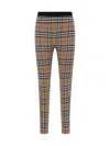 Burberry Archive Check Leggings In Multicolor