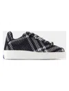Burberry Check-patterned Low-top Sneakers In Black