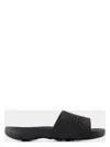 Burberry Embossed Check Dive Slides In Black