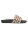 Burberry Lf Sdl Furley L Chk Slides In Beige