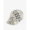 BURBERRY BURBERRY WOMEN'S LICHEN CHECKED BRAND-EMBROIDERED COTTON-BLEND CAP
