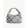 BURBERRY WOMENS LICHEN PEG MEDIUM KNITTED TOP-HANDLE BAG