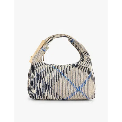 Burberry Womens Lichen Peg Medium Knitted Top-handle Bag