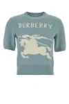 Burberry Women Light Blue Wool Blend Sweater In Blue