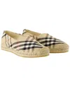 Burberry Women Embroidered Canvas Espadrilles In Brown