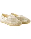 Burberry Women's Linen Lf Mews Espadrille (authentic Pre-loved) In Neutral