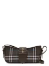 Burberry Printed Canvas Shoulder Bag In Black