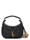 Burberry Womens Small B Clip Leather Messenger Bag Black In Black