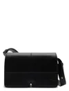 Burberry Calf Leather Equestrian Knight Snip Shoulder Bag In Black