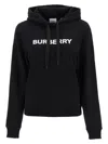 Burberry Poulter Hoodie With Logo Print In Black