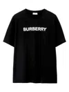 Burberry Black T-shirt With Bold Logo Design In Black