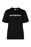 Burberry Black T-shirt With Bold Logo Design In Black