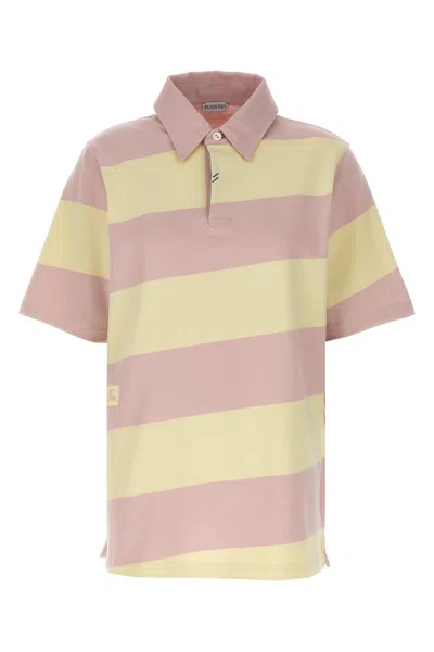 BURBERRY BURBERRY WOMEN LOGO STRIPED POLO SHIRT