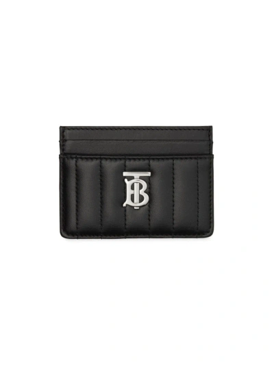 Burberry Women's Lola Quilted Leather Card Case In Black