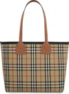 Burberry London Embroidered Canvas Tote Bag In Vntchkbrwn