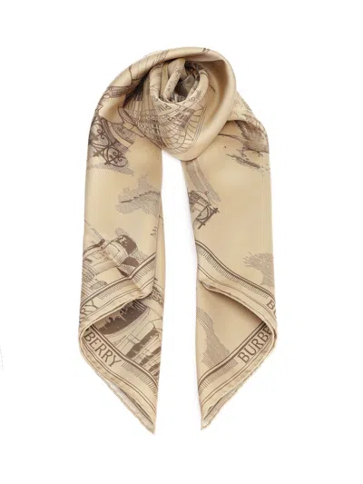 Burberry Women London Landmarks Scarf In White