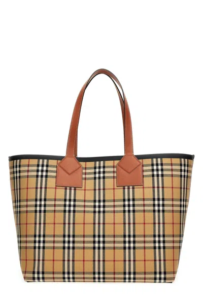 Burberry Women 'london' Shopping Bag In Brown