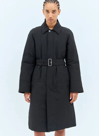 Burberry Short Nylon Cotton Padded Car Coat In Black