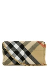 Burberry Snip Mini Canvas Wallet On Chain In Multicolor