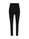 Burberry Womens Black Madden Check-panels Stretch-woven Leggings In Black