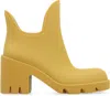 Burberry Woman Ankle Boots Mustard Size 8 Rubber In Manilla
