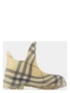 Burberry Beige Printed Rubber Ankle Boots In Beige