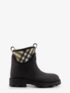 Burberry Black Rubber Marsh Stamp Ankle Boots In Black