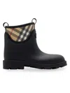 Burberry Women Marsh Stamp Rubber Ankle Boots In Black