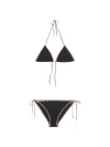 Burberry Women's Mata Check-trim Triangle Bikini Set In Black