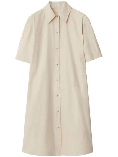 Burberry Short-sleeve Shirt Dress In Calico