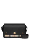 Burberry Mini Leather Shoulder Bag In Black
