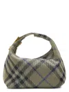 Burberry Women Embroidered Nylon Mini Peg Handbag In Lichen