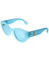 Burberry Azure Acetate Sunglasses In Blue