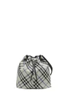 Burberry Women's Medium Bucket Bag With Lichen-colour Check Pattern
