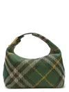 Burberry Medium Peg Check-pattern Shoulder Bag In Green