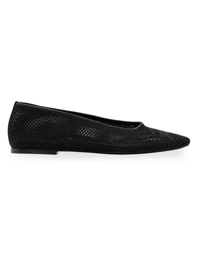 Burberry Elegant Mesh Ballerina Flats For Women In Black