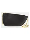 Burberry Women's Micro Shield Wallet On Chain In Black