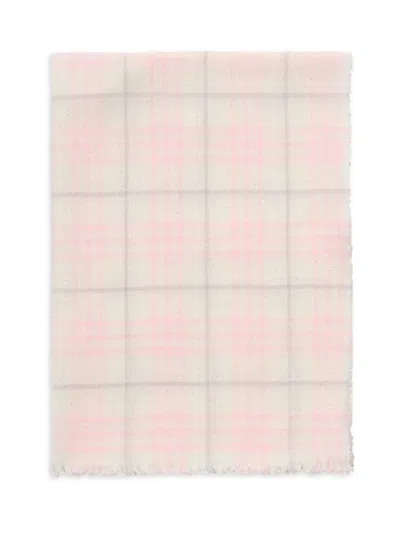Burberry Women's Micro-check Wool-silk Scarf In Neutral
