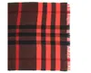 Burberry Women's Military Red Reversible Color Check Wool Scarf In Multi