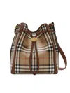 Burberry Small Drawstring Bucket Bag In Purple