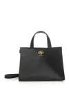 Burberry Mini Shopping Bag Adjustable Strap In Black
