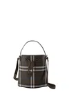 Burberry Printed Canvas Bucket Bag In Gray