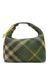 Burberry Embroidered Nylon Mini Peg Handbag In Green