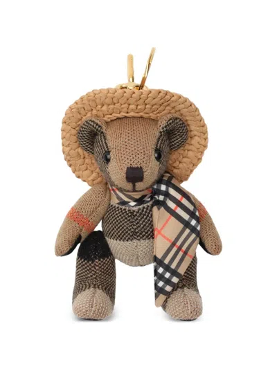 Burberry Women's Mini Thomas Highgrove Keyring In Sand