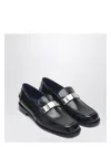 Burberry Mocassino Tower Black In Leather Women In Black